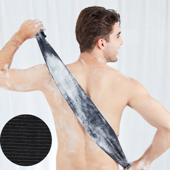 Qingyou japanese imported men's bath towel, long strip for back rubbing and exfoliation, strong nylon polyester bath towel for men, qyk-056 bubble standing thorn 120cm