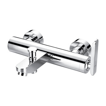 Inax bathroom bathtub faucet triple hot and cold faucet lift rod simple mixing valve shower head single faucet body