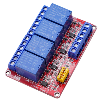 Throwing stones, with optocoupler relay module, 4-way relay, 24v working voltage, current resistance 10a, adjustable trigger level