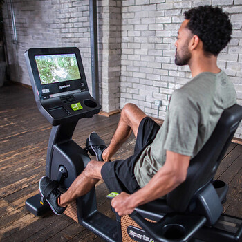 Sportsart c576r horizontal exercise bike (self-powered) household commercial enterprise group purchase gym c576r recumbent exercise bike (plug-in) deposit