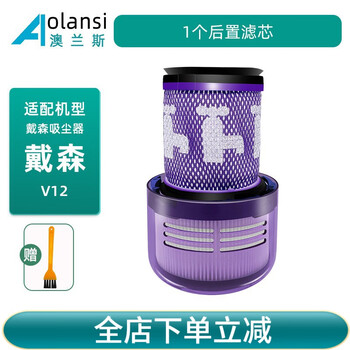 Aulansi suitable for dyson vacuum cleaner accessories v6 v7 v8 v10/11/12/15 electric brush mop head front and rear filter mesh motor cover hanger 1 v12 rear filter