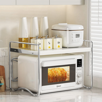 Pinyu cream style kitchen microwave storage rack household oven rack countertop desktop rice cooker storage rack