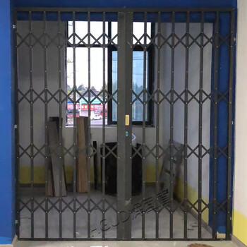 Fugro shield aluminum alloy folding sliding gate telescopic home balcony sliding door anti-theft door folding door stainless steel door ventilation door medium gray