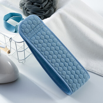 Qi open bath towel back rub back strip women's special pull back strip strong wipe bath towel rub mud artifact does not hurt home use blue 1 piece