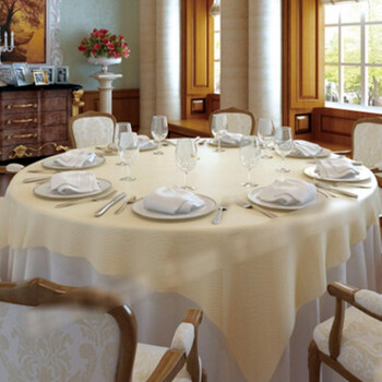 Pack of 5 disposable tablecloths thickened printed restaurant hotel home rectangular round table printed tablecloth tablecloth tablecloth disposable household supplies plain yellow 1.6*1.6 meters 5 pack