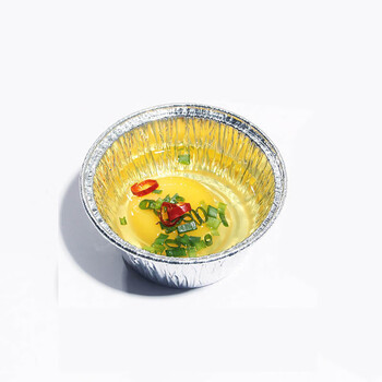 Mrs. zhuang 100ml round box 100 pieces oven baking disposable tin foil box ztt-9291b