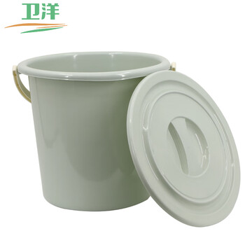 Weiyang colorful plastic bucket cleaning bucket property sanitation car wash bucket thickened plastic bucket with lid random color about 16l