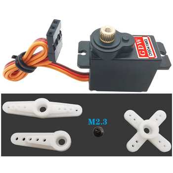 Gdw ds041mg 5kg torque metal tooth robot helicopter fixed wing 9g12g micro digital servo 1000-2000us controllable 300 degrees uav head tracking gimbal helicopter