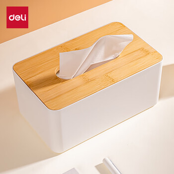Deli living room tissue box coffee table desktop bathroom tissue box wood color pj104