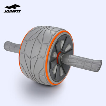 Joinfit abdominal wheel abdominal muscle fitness equipment men's home women's sports roller abdominal muscle trainer abdominal wheel abdominal roller shadow gray - free kneeling mat