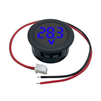 Ouhuayuan led digital display circular two-wire voltmeter dc 4-100v dc digital voltmeter head display reverse connection protection