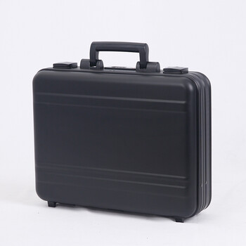 Yulu all-aluminum magnesium alloy suitcase metal money cash password safe storage box business briefcase black 13 inches