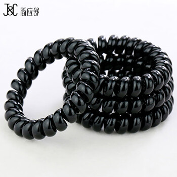 Jian yingshu black large thickened phone cord hair ties 10 pieces hair rope head rope rubber band hair tie hair tie leather case