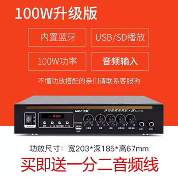Sast professional 5.1 amplifier bluetooth 7.1 high power professional stage karaoke home theater digital hifi 100w (bluetooth amplifier)