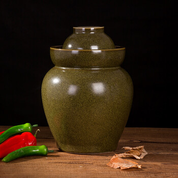 Gantu gongfang jingdezhen ceramic tea glaze art storage jar salted duck egg pickles pickled peppers pickles pickle jar sealed jar wine storage jar 10 catties