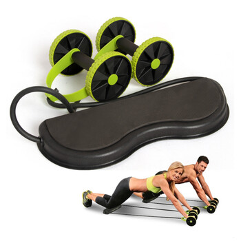 Hua junyu abdominal wheel abdominal muscle wheel multifunctional adjustable drawstring abdominal strengthening home fitness equipment multifunctional abdominal belt drawstring