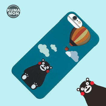 Cool ma cute kumamon apple iphone7 anti-fall mobile phone case mobile phone protective cover for men and women - sky blue
