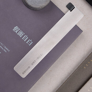 One-way metal bookmark-lead silver-yukio mishima