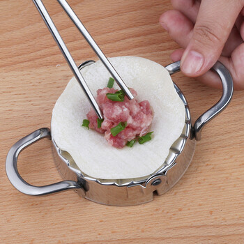 Ruijiade 304 stainless steel dumpling mold dumpling maker household wonton dumpling cutting and pressing dumpling wrapper lazy kitchen gadget standard large dumpling clip large model
