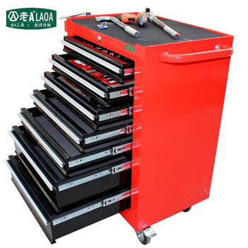 Laoa (laoa) seven-layer drawer multi-functional repair tool cart workshop tool cabinet red seven-layer