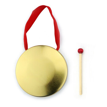 Le linyuan orff percussion instrument children's gong cymbal kindergarten teaching instrument primary school three and a half sentences performance rub gong and drum small gong diameter 9cm