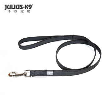 Julius k9 leash small, medium and large dog chain vulcanized dog leash multi-functional imported pet supplies black 19mm*1.2m