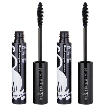 Find out the name of a cat, curl up three-dimensional mascara, find out the name of a cat, long, thick and curled, encrypted, long-lasting, waterproof, non-smudged, beginners' big eye setting makeup, 2 pieces