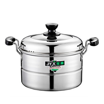 Jiaxing (jyx) jiaxing non-magnetic stainless steel thickened stainless steel single grate steamer single bottom steaming dual-purpose steamer soup pot gas induction cooker universal multi-purpose steamer jiaxing single bottom single grate steamer 24cm
