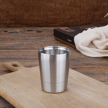 Onlycook cup 304 stainless steel double-layer insulated beer cup household anti-fall portable water cup juice cold drink cup draft beer cup small size 260ml/single