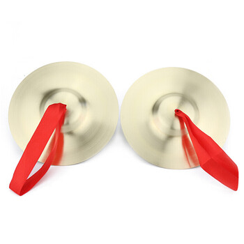 Le linyuan orff percussion instrument children's gong and cymbal kindergarten teaching instrument elementary school three and a half sentences performance rub gong and drum copper cymbal diameter 15cm