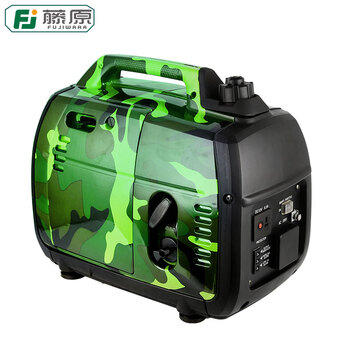 Fujiwara inverter generator household small mini gasoline electric start rv 220v portable generator 1.2kw camouflage inverter generator