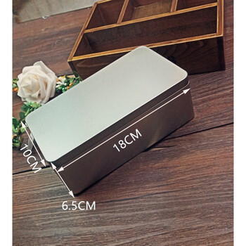 Youzhu universal thickened square tinplate frosted iron box product packaging box storage box jewelry box gift box wedding candy box 18*10*6.5cm silver universal style