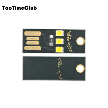 Taotimeclub mini usb lamp led lamp desk lamp power bank portable highlight usb lamp touch switch simple black-warm white light