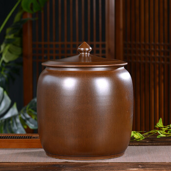 Thick ancient but thin modern jingdezhen ceramic rice jar tea jar wine jar water cylinder oil cylinder 15\/20\/30\/50 catties moisture-proof storage tank multi-function 20 catties