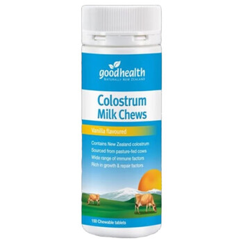 Good health new zealand good health colostrum chewable tablets 150 strawberry orange