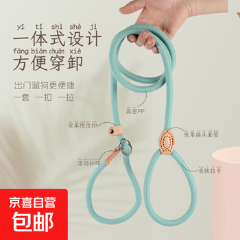 Explosion-proof punching p rope, anti-breakaway p chain dog leash, non-tightening dog leash, dog leash, small, medium and large dogs, one leash, 6mm*150cm (within 5 pounds), braided rope, default material 1