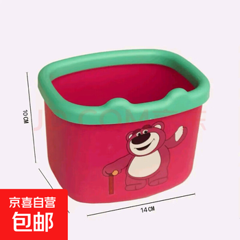 Desktop trash can strawberry bear household high-looking living room table creative trash basket bedroom cute waste paper bucket desktop storage strawberry bear trash can 1