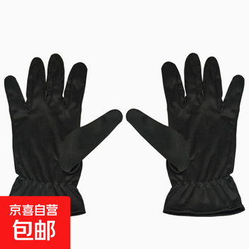 Dust-free gloves, microfiber cloth, no lint, lens workshop, jewelry etiquette performance room wipe cloth, special white gloves, protective gloves, comfortable and breathable white plate beads, clean room gloves, black elasticated lint-free cloth gloves (pair), one size fits all