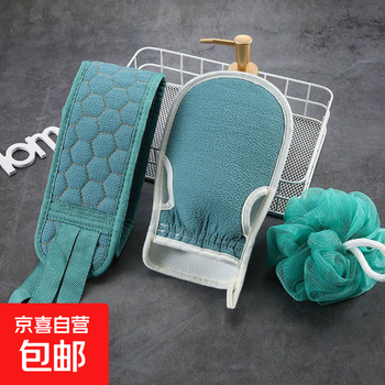 Bath towel, rub bath towel, strong mud rub, rub bath towel under gloves, gray bath towel, adult rub bath, back rub artifact, home use, hulan, rub bath towel, pull back towel, bath flower 1 set