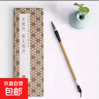 Famous calligraphy calligraphy classics from past dynasties, folded and bound series, double-bodied copying in regular script and cursive, taking into consideration calligraphy practice, appreciation and collection, entry-level copybooks for calligraphy enthusiasts. wen zhengming - preface to tengwang pavilion