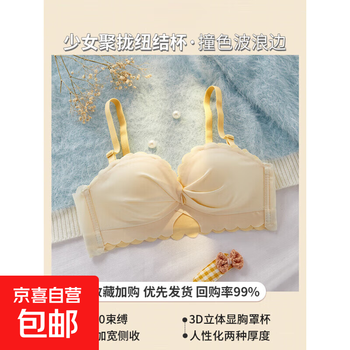 2025 new sexy pure desire thin underwear women's bra small breast push up show bigger set underwear champagne color-single piece xl 85/38ab thick style comfortable push up