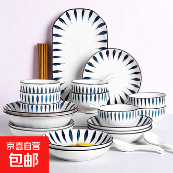 Chiba ruyi plate household beautiful ceramic tableware 1 7-inch plate