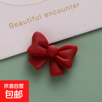 Macaron color bow diy resin jewelry accessories homemade mobile phone case hairpin hairpin decorative material red
