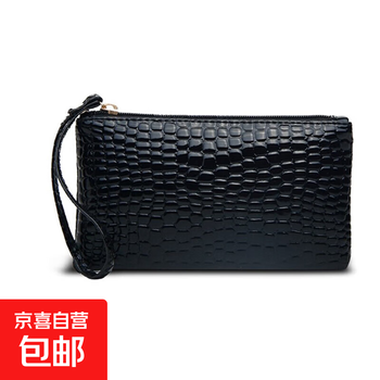 Women's wallet long zipper mobile phone bag 2024 new fashion coin purse for girlfriend's birthday gift black