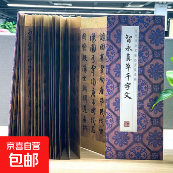 Famous calligraphy calligraphy classics from past dynasties, folded and bound series, both regular and cursive copying and calligraphy appreciation collection, entry-level copybooks for calligraphy enthusiasts, zhiyong - thousand-character classics in true cursive