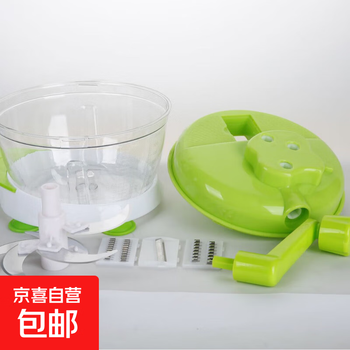 Manual meat grinder, household hand mixer, dumpling stuffing, minced vegetables, meat and vegetable cutting tool, kitchen supplies, cooking machine, 5-blade blade, 1 pack, random color 2.5l