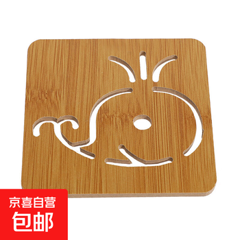 Wooden insulation mat placemat creative dining table mat insulation anti-slip casserole anti-scalding mat plate mat coaster random style 4 pack