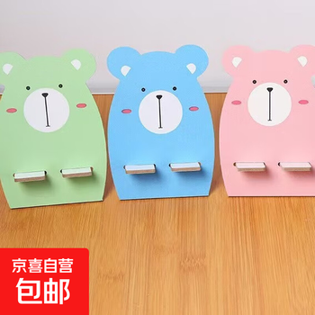 Creative cartoon mobile phone holder desktop cute animal girl girl heart simple wooden female dormitory student use cute animal wooden mobile phone holder panda