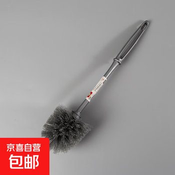 Household no dead corner toilet brush multifunctional cleaning brush plastic single brush wall-mounted toilet brush gray single brush