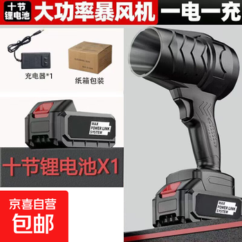 Violent fan high-power powerful lithium battery turbine hair dryer car wash blower construction site dust removal industrial blower industrial high-power storm blower (ten battery, one charge)